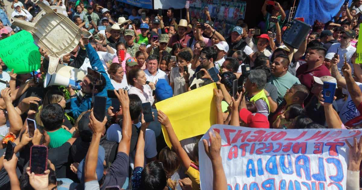 La presidenta Claudia Sheinbaum recorre comunidades de Puebla y Veracruz afectadas por las lluvias torrenciales que dejaron 47 muertos en el país. Foto: Gobierno de México